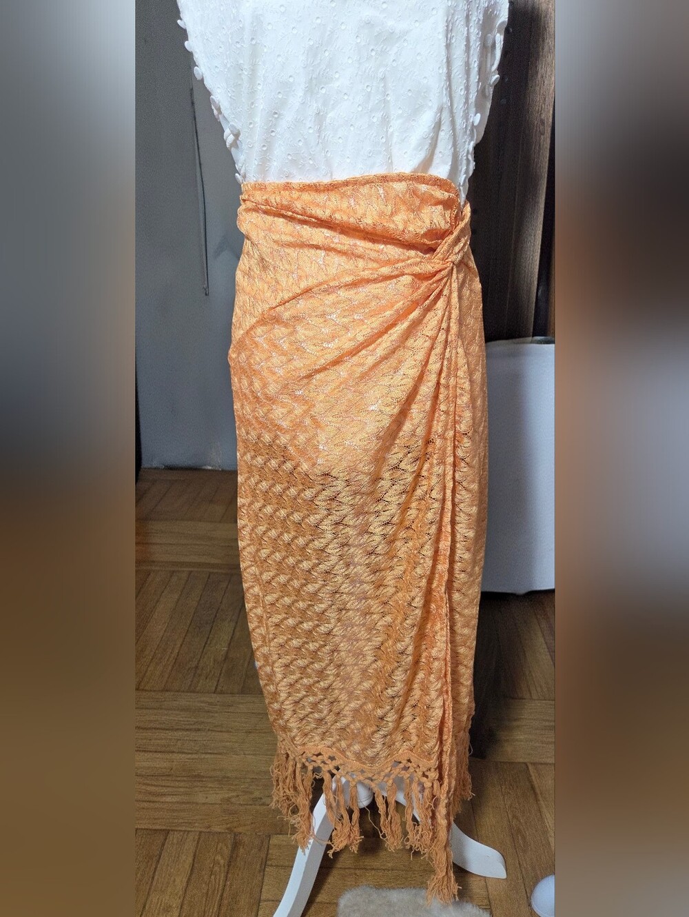 NWT Ramy Brook Gaia Metallic Faux Wrap Maxi Skirt